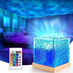 USB 16 in 1 Dynamic Water Pattern Night Light for Indoor Rooms with Remote Control