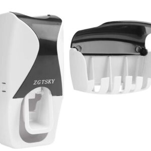 Toothpaste Dispenser Toothpaste Dispenser Black Abs Wall Mounted