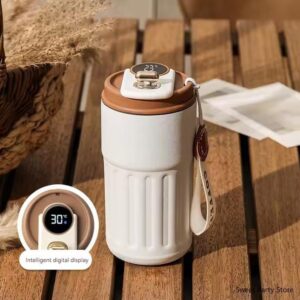 450ML Smart Display Bottle, Stainless Steel Coffee Mug