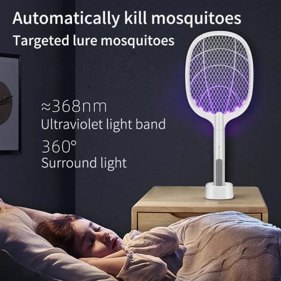 electric rechargeable mosquito killer racket lamp