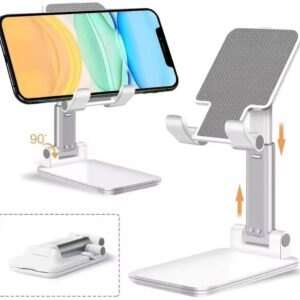Foldable Mobile Phone holder Stand, Universal, Adjustable and Foldable Desktop Phone Stand
