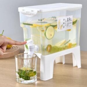 Dispenser Jar for Juice, Drink, Water & for Beverages at Picnic, Office with Faucet Container Best for Party good Capacity with Lid 3.5L DRINK BEVERAGE DISPENSER WITH STAND