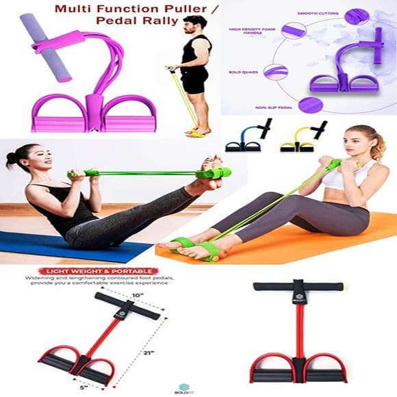 Rubber Pull Tummy Trimmer Waist Trimmer Abs Exerciser for Men and Women - Image 4