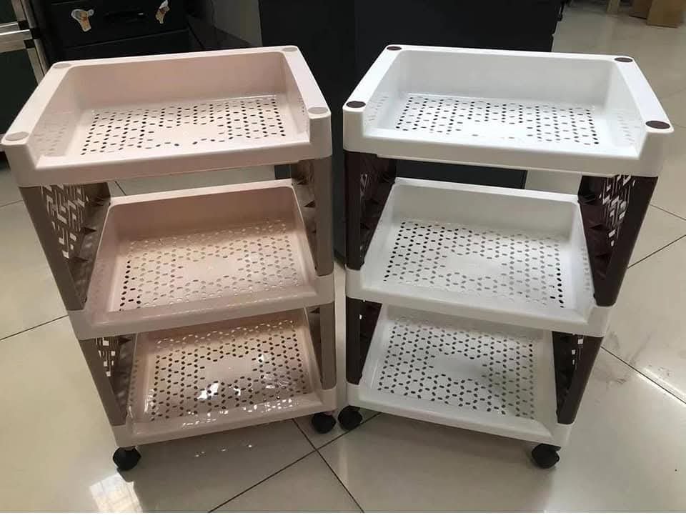 4 Layer Multi purpose Story Storage trolly Portable Kitchen Home Multipurpose Flower Rack - Image 2