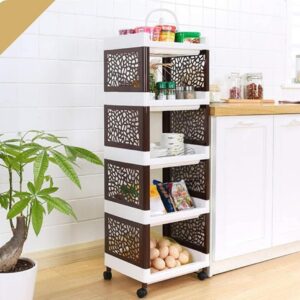 4 Layer Multi purpose Story Storage trolly Portable Kitchen Home Multipurpose Flower Rack