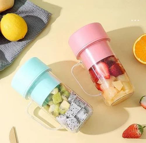 2 in 1 PORTABLE FRUIT JUICER WITH STRAW BLADE RECHARGEABLE BLENDER JUICER 340ml crusher juicer - Image 3