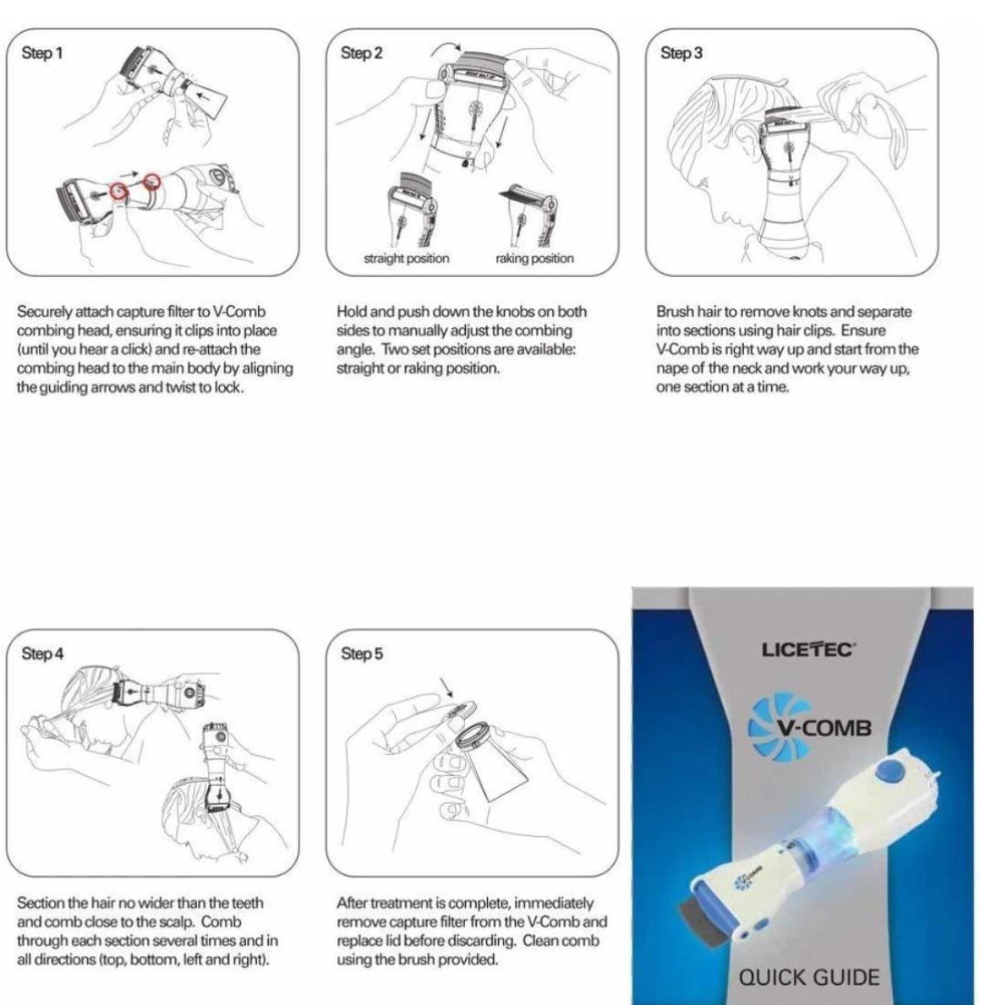 V Comb Anti lice Machine (Steel Comb 4 Filter) - Image 4